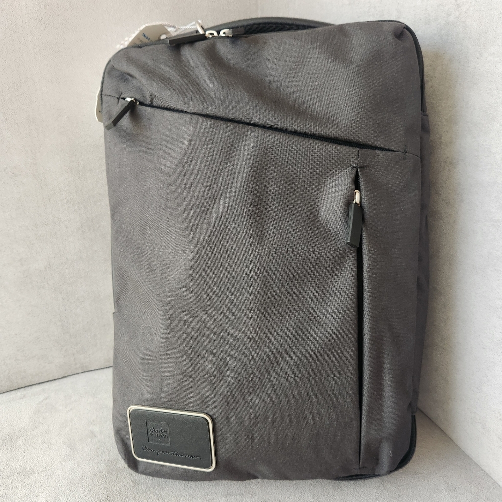 Schwab Laptop Bag Black Nylon Travel Office Briefcase Padded Work Comfort New
